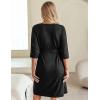 image:imageEkouaer Maternity Robe Nursing Robes for Hospital Labor Delivery V Neck Pregnancy Bathrobe Womens Postpartum NightgownBlack