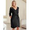 image:imageEkouaer Maternity Robe Nursing Robes for Hospital Labor Delivery V Neck Pregnancy Bathrobe Womens Postpartum NightgownBlack
