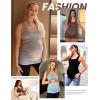 image:imageEkouaer Maternity Tank Tops 3 Pack Square Neck Pregnancy Shirts for Women Summer Ruched Side Sleeveless Pregnant Clothes TopLight GreyBeigeBlack