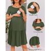 image:imageEkouaer Nursing Dress Summer Short Sleeve Breastfeeding Casual Knee Length Maternity Dresses SXXLArmy Green