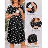 image:imageEkouaer Nursing Dress Summer Short Sleeve Breastfeeding Casual Knee Length Maternity Dresses SXXLBlack White Floral