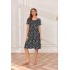 image:imageEkouaer Nursing Dress Summer Short Sleeve Breastfeeding Casual Knee Length Maternity Dresses SXXLBlue Orange Floral