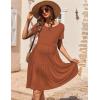image:imageEkouaer Nursing Dress Summer Short Sleeve Breastfeeding Casual Knee Length Maternity Dresses SXXLCaramel