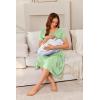 image:imageEkouaer Nursing Dress Summer Short Sleeve Breastfeeding Casual Knee Length Maternity Dresses SXXLGreen Floral