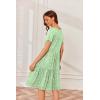 image:imageEkouaer Nursing Dress Summer Short Sleeve Breastfeeding Casual Knee Length Maternity Dresses SXXLGreen Floral