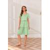 image:imageEkouaer Nursing Dress Summer Short Sleeve Breastfeeding Casual Knee Length Maternity Dresses SXXLGreen Floral