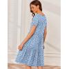 image:imageEkouaer Nursing Dress Summer Short Sleeve Breastfeeding Casual Knee Length Maternity Dresses SXXLLight Blue Floral