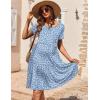 image:imageEkouaer Nursing Dress Summer Short Sleeve Breastfeeding Casual Knee Length Maternity Dresses SXXLLight Blue Floral