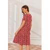 image:imageEkouaer Nursing Dress Summer Short Sleeve Breastfeeding Casual Knee Length Maternity Dresses SXXLRed Floral