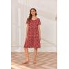 image:imageEkouaer Nursing Dress Summer Short Sleeve Breastfeeding Casual Knee Length Maternity Dresses SXXLRed Floral