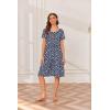 image:imageEkouaer Nursing Dress Summer Short Sleeve Breastfeeding Casual Knee Length Maternity Dresses SXXLWhite Floral