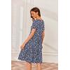 image:imageEkouaer Nursing Dress Summer Short Sleeve Breastfeeding Casual Knee Length Maternity Dresses SXXLWhite Floral