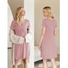 image:imageEkouaer Nursing Nightgown Delivery and Labor Gown for Hospital Short Sleeve Maternity Breastfeeding DressDusty Rose