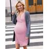 image:imageEkouaer Nursing Nightgown Delivery and Labor Gown for Hospital Short Sleeve Maternity Breastfeeding DressMisty Rose