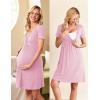 image:imageEkouaer Nursing Nightgown Delivery and Labor Gown for Hospital Short Sleeve Maternity Breastfeeding DressMisty Rose