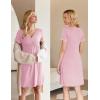 image:imageEkouaer Nursing Nightgown Delivery and Labor Gown for Hospital Short Sleeve Maternity Breastfeeding DressMisty Rose