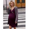 image:imageEkouaer Nursing Nightgown Delivery and Labor Gown for Hospital Short Sleeve Maternity Breastfeeding DressRosewood