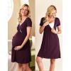 image:imageEkouaer Nursing Nightgown Delivery and Labor Gown for Hospital Short Sleeve Maternity Breastfeeding DressRosewood