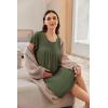 image:imageEkouaer Nursing Nightgown Labor and Delivery Gown Hospital Breastfeeding Dress for Women Short Sleeve Maternity SleepwearArmy Green