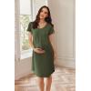 image:imageEkouaer Nursing Nightgown Labor and Delivery Gown Hospital Breastfeeding Dress for Women Short Sleeve Maternity SleepwearArmy Green