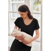 image:imageEkouaer Nursing Nightgown Labor and Delivery Gown Hospital Breastfeeding Dress for Women Short Sleeve Maternity SleepwearBlack