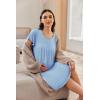image:imageEkouaer Nursing Nightgown Labor and Delivery Gown Hospital Breastfeeding Dress for Women Short Sleeve Maternity SleepwearBlue