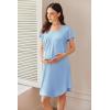 image:imageEkouaer Nursing Nightgown Labor and Delivery Gown Hospital Breastfeeding Dress for Women Short Sleeve Maternity SleepwearBlue