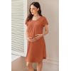 image:imageEkouaer Nursing Nightgown Labor and Delivery Gown Hospital Breastfeeding Dress for Women Short Sleeve Maternity SleepwearBrick Red