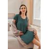 image:imageEkouaer Nursing Nightgown Labor and Delivery Gown Hospital Breastfeeding Dress for Women Short Sleeve Maternity SleepwearDark Green