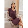 image:imageEkouaer Nursing Nightgown Labor and Delivery Gown Hospital Breastfeeding Dress for Women Short Sleeve Maternity SleepwearMaroon Red