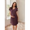 image:imageEkouaer Nursing Nightgown Labor and Delivery Gown Hospital Breastfeeding Dress for Women Short Sleeve Maternity SleepwearMaroon Red