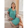 image:imageEkouaer Nursing Nightgown Labor and Delivery Gown Hospital Breastfeeding Dress for Women Short Sleeve Maternity SleepwearMint Green