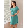image:imageEkouaer Nursing Nightgown Labor and Delivery Gown Hospital Breastfeeding Dress for Women Short Sleeve Maternity SleepwearMint Green