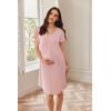 image:imageEkouaer Nursing Nightgown Labor and Delivery Gown Hospital Breastfeeding Dress for Women Short Sleeve Maternity SleepwearPink