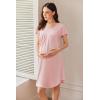 image:imageEkouaer Nursing Nightgown Labor and Delivery Gown Hospital Breastfeeding Dress for Women Short Sleeve Maternity SleepwearPink