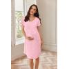 image:imageEkouaer Nursing Nightgown Labor and Delivery Gown Hospital Breastfeeding Dress for Women Short Sleeve Maternity SleepwearPink Teddy Bear