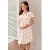 image:imageEkouaer Nursing Nightgown Labor and Delivery Gown Hospital Breastfeeding Dress for Women Short Sleeve Maternity SleepwearYellow Teddy Bear