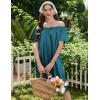 image:imageEkouaer Satin Nightgowns for Women 2 Pack Silk Nightgown Pleated Loose Night Shirts Short Sleeve Sleep ShirtsPinkBlue Green
