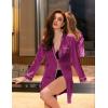 image:imageEkouaer Satin Nightgowns for Women Button Down Sleep Shirt Silk Night Shirt Long Sleeve Boyfriend Sleepwear S3XLPurple
