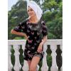 image:imageEkouaer Silk Sleep Shirts for Women Satin Nightshirt Tshirt Nightgown Sleepwear Shirt Dress With Chest Pocket S2XLButterfly Black