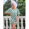 image:imageEkouaer Silk Sleep Shirts for Women Satin Nightshirt Tshirt Nightgown Sleepwear Shirt Dress With Chest Pocket S2XLButterfly Green