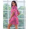 image:imageEkouaer Silk Sleep Shirts for Women Satin Nightshirt Tshirt Nightgown Sleepwear Shirt Dress With Chest Pocket S2XLButterfly Rose