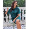 image:imageEkouaer Silk Sleep Shirts for Women Satin Nightshirt Tshirt Nightgown Sleepwear Shirt Dress With Chest Pocket S2XLDark Blue