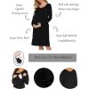 image:imageEkouaer Women Maternity Nightgown Labor Delivery Nursing Gown Hospital Breastfeeding Dress Button Down Long Sleeve SleepwearBlack
