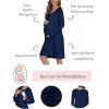 image:imageEkouaer Women Maternity Nightgown Labor Delivery Nursing Gown Hospital Breastfeeding Dress Button Down Long Sleeve SleepwearNavy