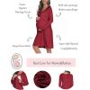 image:imageEkouaer Women Maternity Nightgown Labor Delivery Nursing Gown Hospital Breastfeeding Dress Button Down Long Sleeve SleepwearWine Red