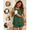 image:imageEkouaer Women Maternity Nursing Pajama Set Breastfeeding Sleepwear Double Layer Sleeveless Top amp Shorts Pregnancy PJSA02green
