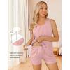 image:imageEkouaer Women Maternity Nursing Pajama Set Breastfeeding Sleepwear Double Layer Sleeveless Top amp Shorts Pregnancy PJSA04pink