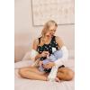 image:imageEkouaer Women Maternity Nursing Pajama Set Breastfeeding Sleepwear Double Layer Sleeveless Top amp Shorts Pregnancy PJSFloral Black