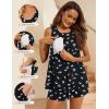 image:imageEkouaer Women Maternity Nursing Pajama Set Breastfeeding Sleepwear Double Layer Sleeveless Top amp Shorts Pregnancy PJSFloral Black